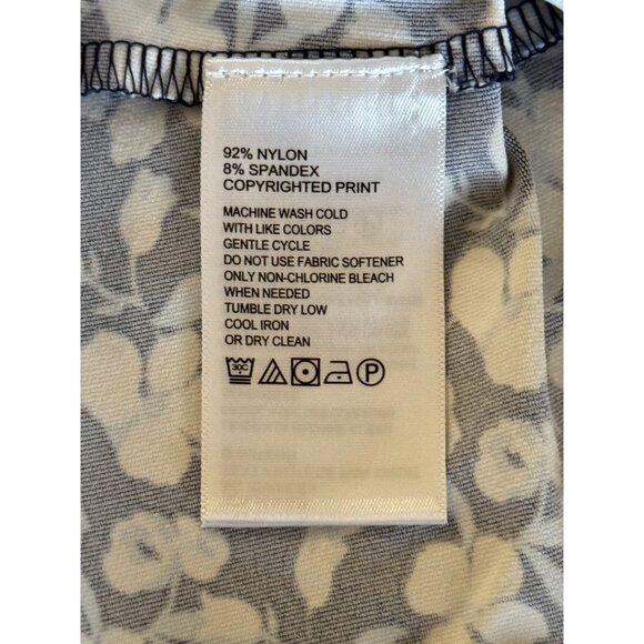 Tommy Bahama IslandZone Women's Top 1/4 Zip Short Sleeve Floral Blue Performance - Picture 7 of 7